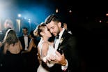 People dancing at Newly married couple dancing the waltz at their weddinga wedding party