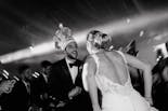 Just married dancing at the wedding party at Hacienda Santa Lucia